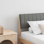 vidaXL Tête de lit capitonnée Gris foncé 180 cm Pin massif