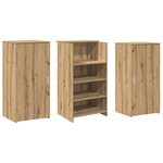 vidaXL Bureau réception chêne artisanal 155x50x103 5cm bois ingénierie