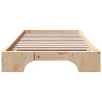 vidaXL Cadre de lit Pin massif 207 x 107 x 17 cm Bois massif en pin