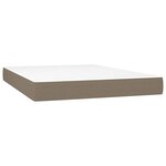 vidaXL Matelas de lit à ressorts ensachés fermeté moyenne Taupe 140x200x20 cm Tissu