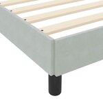 vidaXL Lit boxspring avec matelas Gris clair 200 x 200 cm Velours