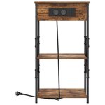 vidaXL Cabinet de chevet avec étagère 2 Pièces Chêne fumé 41 x 31 x 76 cm