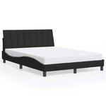 vidaXL Cadre de lit sans matelas Hanko noir 140x200 cm velours