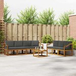 vidaXL Ensemble de canapés d'extérieur 8 Pièces Naturel et Anthracite