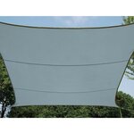 Perel Voile d'ombrage carrée 3 6 m Gris ardoise clair