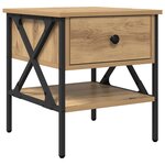 vidaXL Table de chevet en chêne 40x42x45 cm en bois d'ingénierie