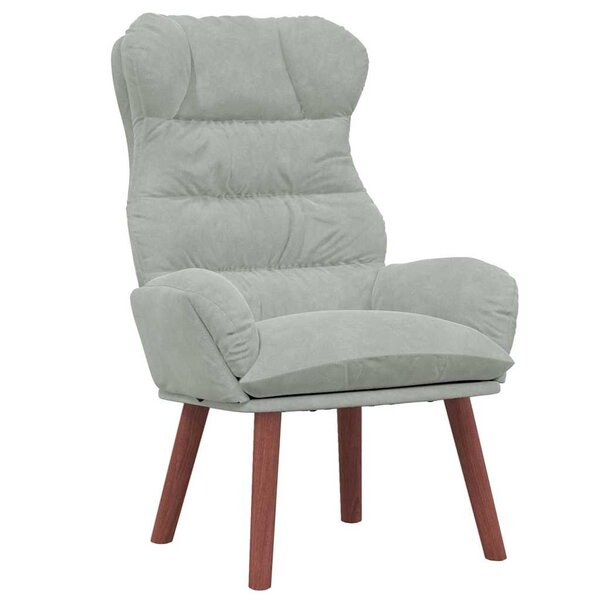 vidaXL Fauteuil relaxant Gris clair 69 x 74 x 93 cm Velours