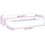 vidaXL Cadre de lit d'angle Autre Gris clair 80 x 200 cm