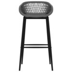 vidaXL Ensemble de bar 7 Pièces Blanc et gris