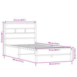 vidaXL Cadre de lit sans matelas chêne sonoma 75x190 cm