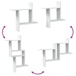 vidaXL Étagères murales 2 Pièces blanc 50x12x50 cm bois d'ingénierie