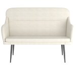Banc banquette crème 110 x 76 x 80 cm velours 02_0010513