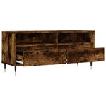vidaXL Meuble TV chêne fumé 100x34 5x44 5 cm bois d'ingénierie