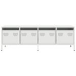 vidaXL Meuble TV blanc 135x39x43 5 cm acier laminé à froid