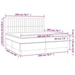 vidaXL Sommier à lattes de lit matelas et LED Gris clair 200x200 cm