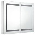 vidaXL Armoire de salle de bain à miroir LED 80x12 2x68 cm