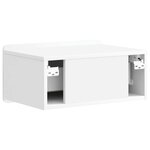 vidaXL Cabinet de chevet mural Blanc brillant 49 x 34 5 x 24 cm