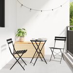 Chaises de jardin pliantes vidaXL 2 Pièces anthracite en acier