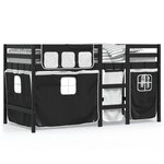 vidaXL Lit mezzanine pour enfants avec rideaux sans matelas 80x200 cm