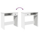 vidaXL Bureau Blanc 80x40x75 cm Bois d'ingénierie