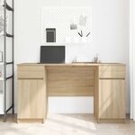 vidaXL Bureau Chêne sonoma 140 x 49 x 76 cm Bois d'ingénierie