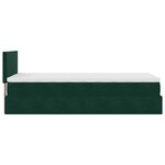 vidaXL Cadre de lit ottoman avec matelas vert foncé 90x200 cm velours