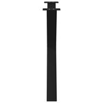 vidaXL Pieds de table à manger en forme de X  3 pièces  noir  90 x (72-73) cm  acier
