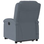 vidaXL Fauteuil de massage inclinable Gris foncé Velours