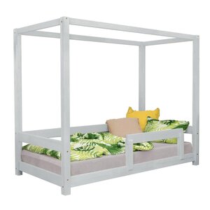 Lit cabane enfant BUNKY 120 x 180 gris clair