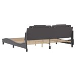 vidaXL Cadre de lit avec LED sans matelas gris 200x200 cm