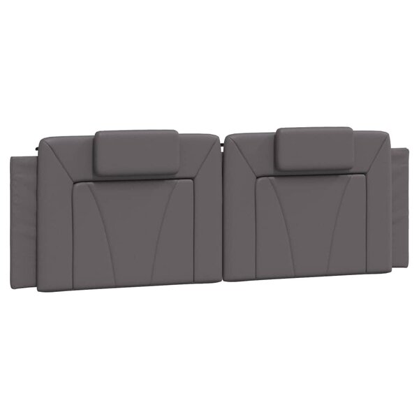 vidaXL Coussin de tête de lit Viana gris 160 cm similicuir