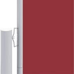vidaXL Auvent latéral rétractable Rouge 200x1200 cm