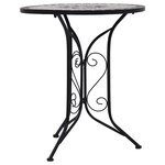 vidaXL Table de bistro mosaïque Gris 60 cm Céramique