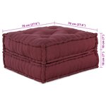 2 pouffes modulaires en tissu bourgogne vidaXL
