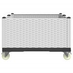 vidaXL Jardinière à roulettes blanc 100x80x54 cm PP