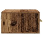 Table de chevet murale en bois ancien 35x35x20 cm