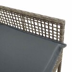vidaXL Chaise de jardin 2 Pièces Gris 53 x 60 x 85cm polyrotin