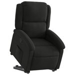 vidaXL Fauteuil inclinable noir tissu