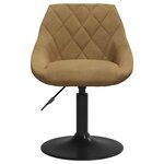vidaXL Tabouret de bar Marron Velours