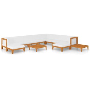 Salon de jardin meuble d'extérieur ensemble de mobilier 12 pièces avec coussins bois d'acacia solide 02_0015546