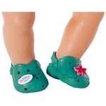 Zapf Creation 828311-D - BABY born 43cm Chaussures de vacances vertes avec 6 motifs à clipser