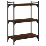 vidaXL Bibliothèque 3 niveaux chêne brun 60x30x86 cm bois d'ingénierie