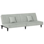 vidaXL Canapé-lit gris clair Velours