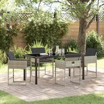 vidaXL Ensemble de salle à manger pour jardin 5 Pièces Gris clair