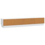 vidaXL Meuble TV Blanc 147 x 34 5 x 27 cm Bois d'ingénierie