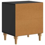vidaXL Cabinet de chevet 2 Pièces Noir 43 x 34 5 x 50 cm