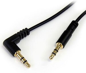 Startech.com câble audio stéréo slim 3 5 mm à angle droit de 30 cm - m/m