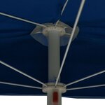 vidaXL Demi-parasol de jardin avec mât 180x90 cm Bleu azuré