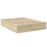 vidaXL Cadre de lit chêne sonoma 150x200 cm bois d'ingénierie