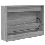 vidaXL Armoire à chaussures sonoma gris 80x21x57 cm bois d'ingénierie